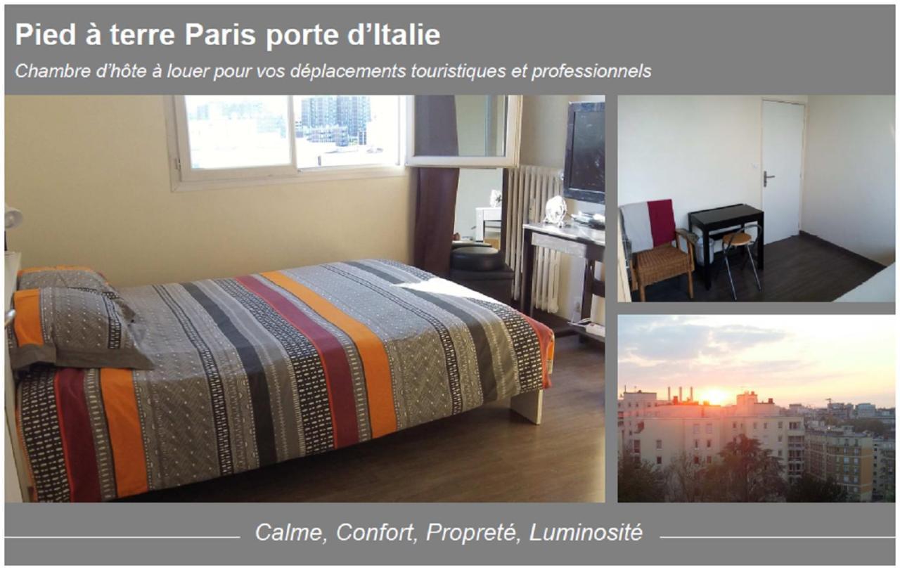 Paris Porte D'Italie - Chambre A Louer Avec Parking Et Vue Sur Paris Le Kremlin-Bicetre Exterior photo